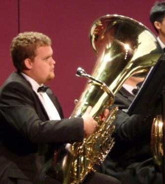 Matt Reese with tuba